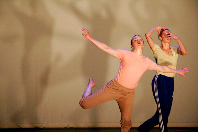 Performers for Gallim Dance rehearse at Space Place theater  -- photo by Whitney Marcella Wright