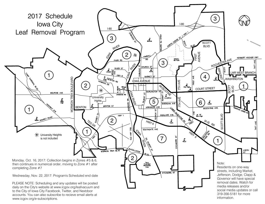 Iowa City announces start of annual leaf removal program Little Village