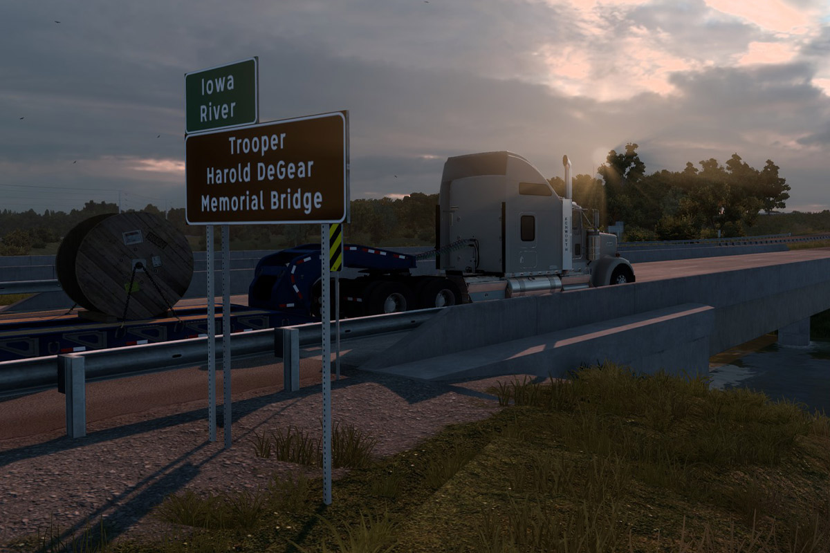 Drive down a virtual I-80 with a new Iowa trucking simulator