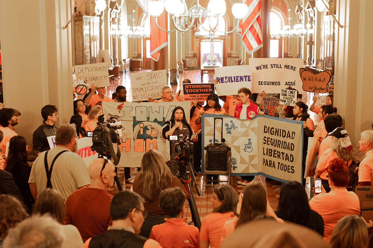 ‘Remember what Iowa is really about’: Advocates stress solidarity, condemn anti-immigrant attacks from lawmakers at State Capitol rally